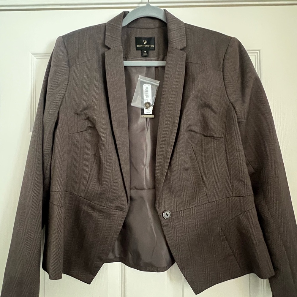 Worthington Brown Blazer Suit Jacket